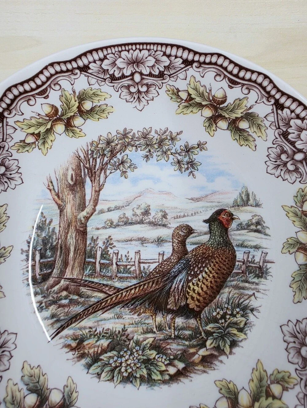 Victorian English Pottery Homeland Pattern Cereal Soup Bowl Edward Challinar